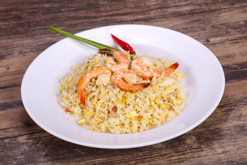 Thai style fried rice with prawn