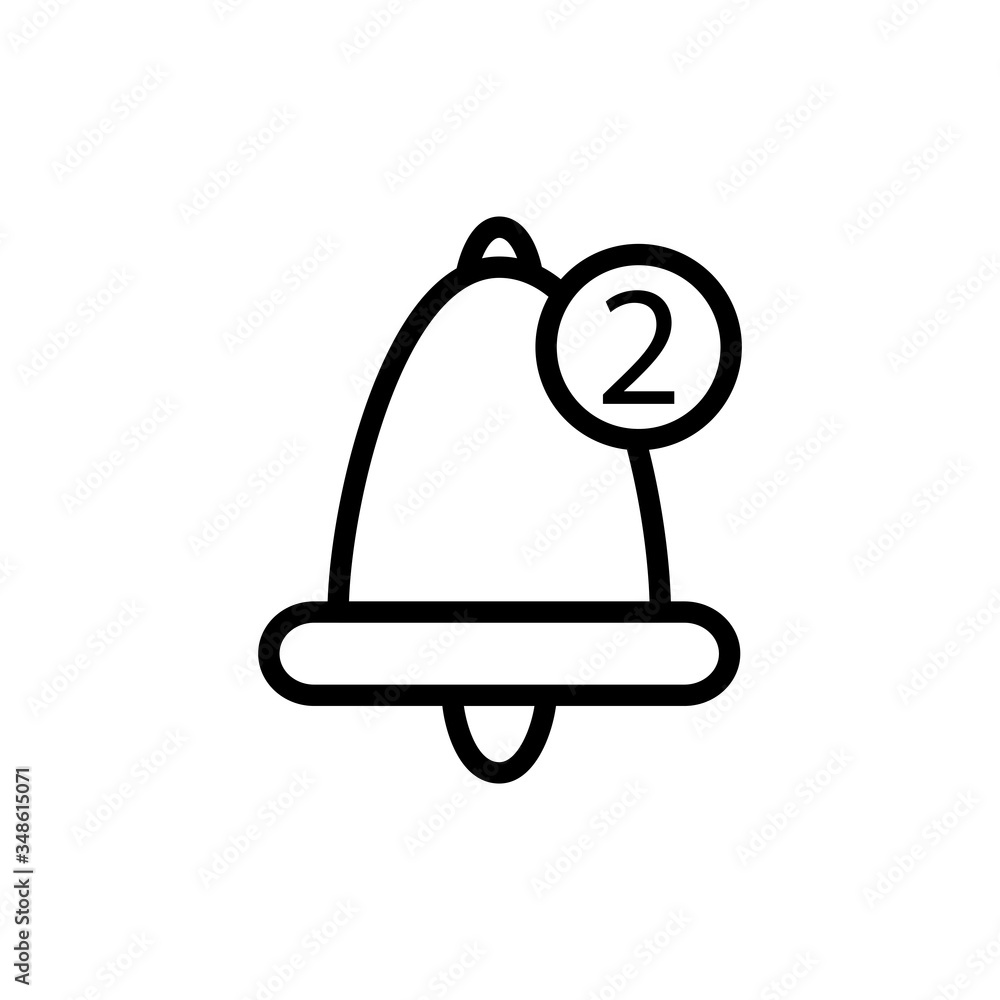 Sticker bell icon design vector template