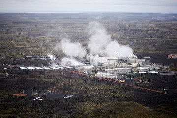 Geothermal Power Station Svartsengi in The Blue Lagoon Iceland