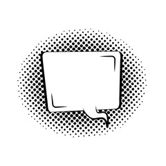 Rectangle blank speech bubble flat icon vector isolated.