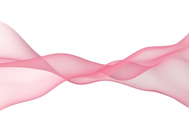 Abstract wave. Scarf. Bright ribbon on white background. Abstract smoke. Raster air background. 3D illustration