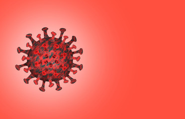 Coronavirus outbreak and coronaviruses influenza background.  pandemic medical health risk concept with disease cells 