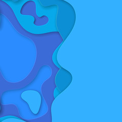 Banners set with 3D abstract background and paper cut shapes. Vector design layout for business presentations, flyers, posters and invitations. Colorful carving art. Paper carve and modern origami bac