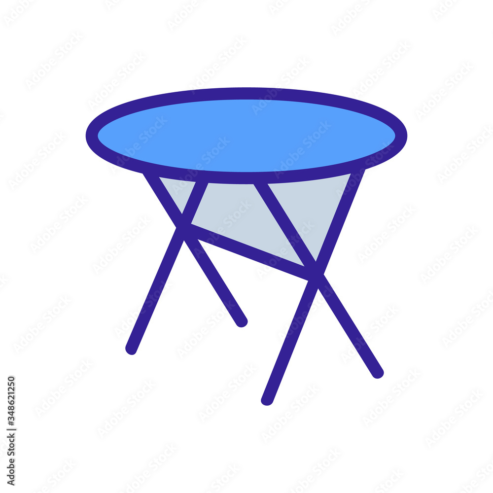 Poster cross legged round table icon vector. cross legged round table sign. color symbol illustration