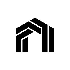 Abstract house logo design