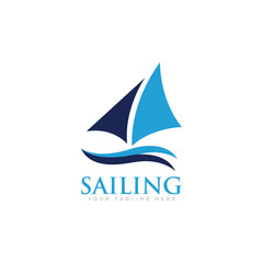 Sailing Boat Logo Icon Design Vector