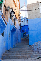 Chefchouen Moroccan blue city in the mountains 