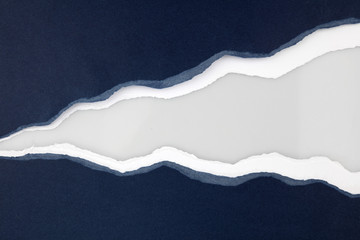 Gap in ripped paper
