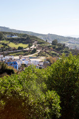 Fototapeta na wymiar Panoramic view at Chefchouen city, Morocco 