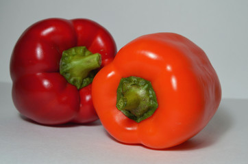 red and yellow peppers