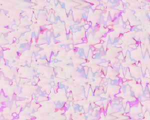 pink background with blot figures, 3d render