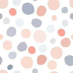 Polka Dot Pattern, Seamless Vector on white Background.