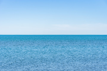 Fototapeta premium Calm Sea, Black Sea and Blue Sky Background