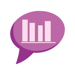 speech bubble chart business report isolated icon design