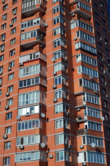 Fototapeta na wymiar Modern residential area in Kiev. Exterior. 