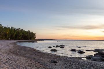 A Serene Sunset on the Beach