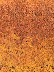 Background from rusty old iron of orange color. there is a place for inscription. Close-up.