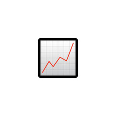 Chart Increasing Vector Icon. Decreasing Graph Isolated Emoji, Emoticon Illustration	