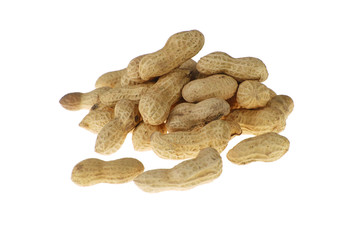 peanut with shell isolated on white background