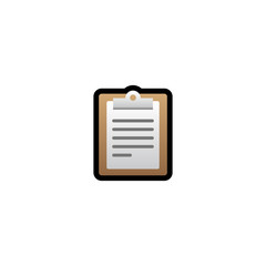 Clipboard Vector Icon. Isolated Emoji, Emoticon Illustration	
