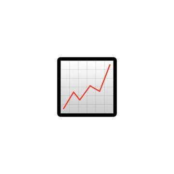 Chart Increasing Vector Icon. Decreasing Graph Isolated Emoji, Emoticon Illustration	