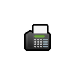 Fax Machine Vector Icon. Printer Isolated Emoji, Emoticon Illustration	