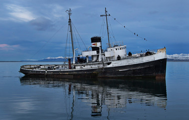 Boat in the Harbor Ushuaia