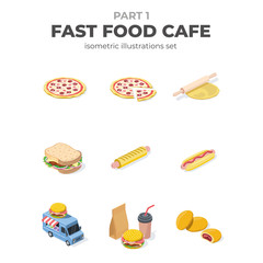 Vector 3d isometric set, color web icon, new flat style. Creative illustration design, isolated graphic idea for infographics.