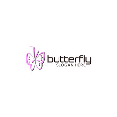 Simple modern butterfly for logo design