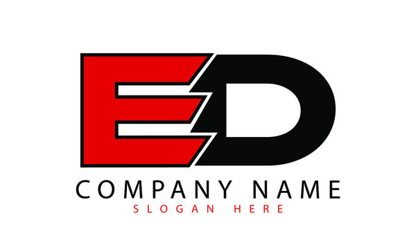 ED Initial Letter  Logo Design in Vector Format