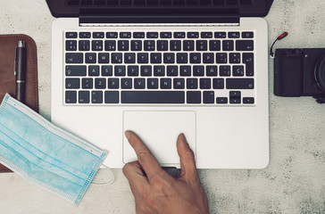 man working on the new normal