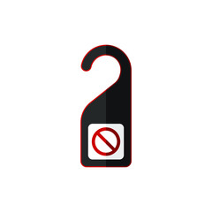 Do Not Disturb Sign, flat design.