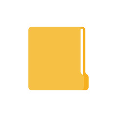 Yellow folder icon, flat deign.