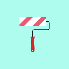 Paint roller icon. In a flat design.