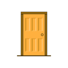 Door icon. Interior doors in a flat design.