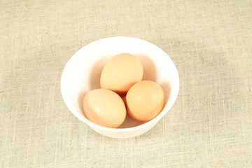close up of eggs on light background, Happy Easter concept