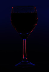 close up of crystal bowl on black background