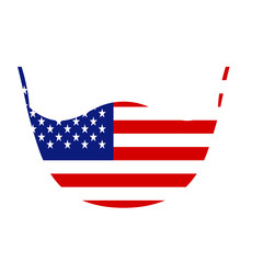 american flag in background of mask use corona virus