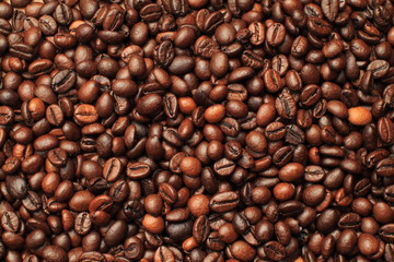 Fototapeta premium powierzchnia ziaren kawy jako tło