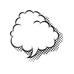 Speech bubble cloud view flat icon vector isolated.