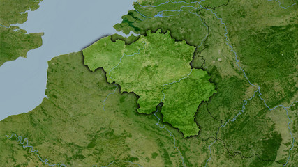 Belgium, satellite B - dark glow