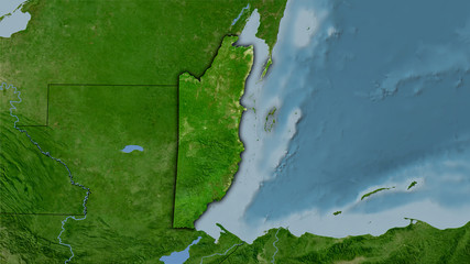 Belize, satellite B - dark glow