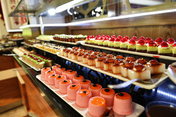 Sweets on the open buffet in Turkey