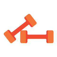 Lightweight dumbbell pair for lifting exercise and muscle training. Healthy lifestyle. Workout activity and body building equipment. Fit condition. Athletic. Vector design.