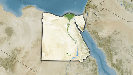 Egypt, satellite B - dark glow