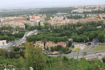 Fototapeta na wymiar panorama of rome city italy