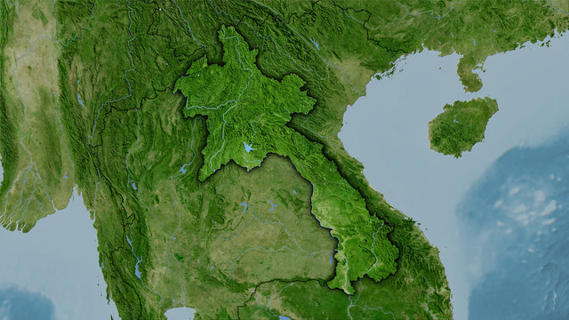Laos, satellite B - dark glow