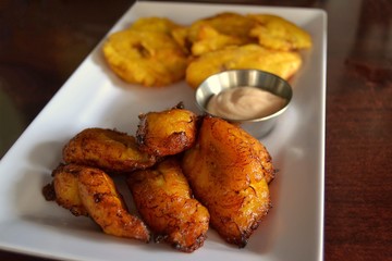 Fried plantains and tostones