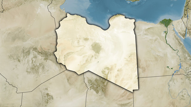 Libya, satellite B - dark glow