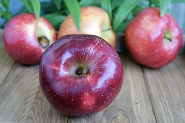 red apples on a table